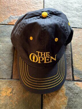 The Open Championship golf hat Ahead classic cut navy blue adjustable cap OSFM